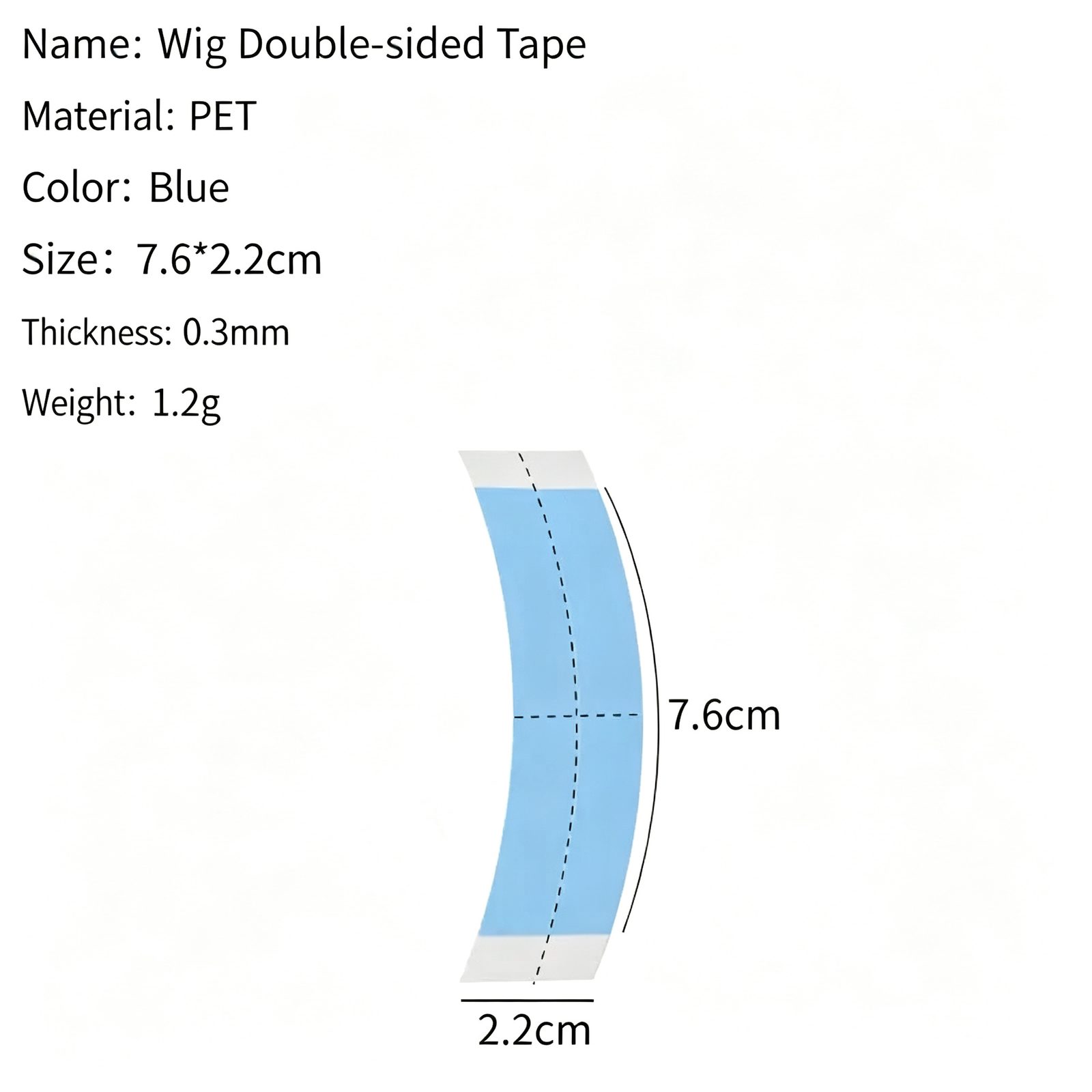 Wig Double-Sided Tape — 36 Contour Strips - Image 3